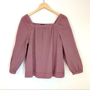 J. Crew Burgundy Penny Top Blouse